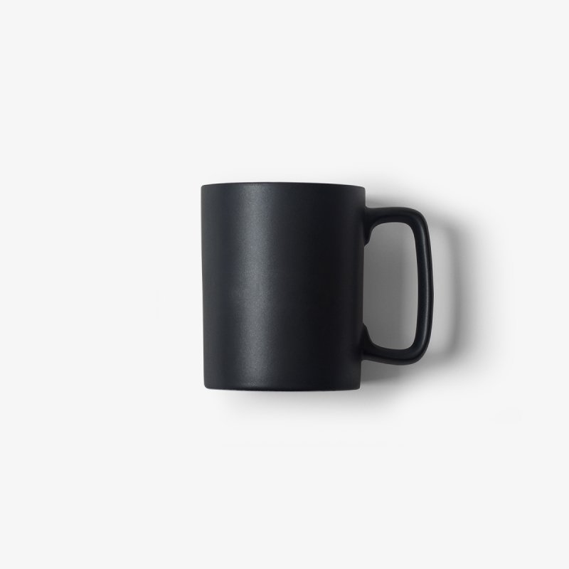 Black porcelain mug